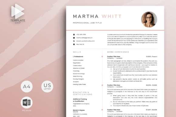 Download Resume Template with Photo for MS Word - Resume template with photo Collection