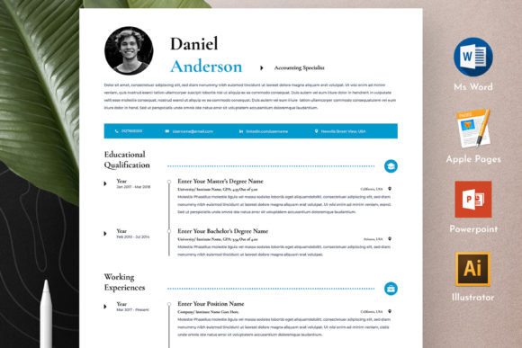 Download Free Word Apple Pages CV Resume Template - Resume template Collection