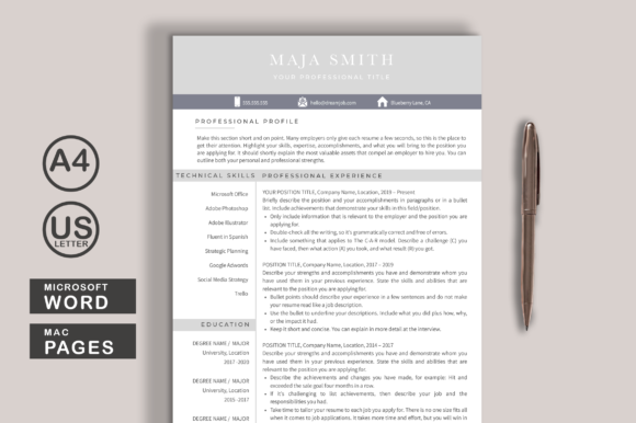 Download Clean Resume Template Word Pages - Resume template Collection
