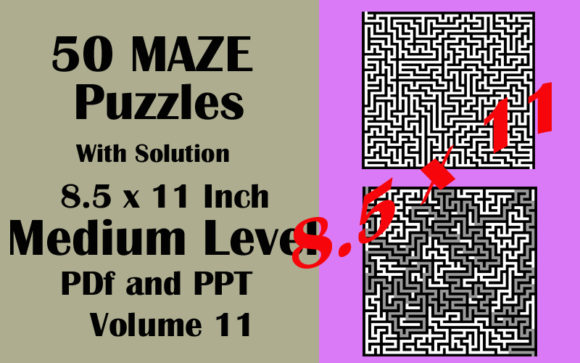 Download 50 Maze Medium Level 8.5x11 PDF PPTX V11 - Ppt Collection