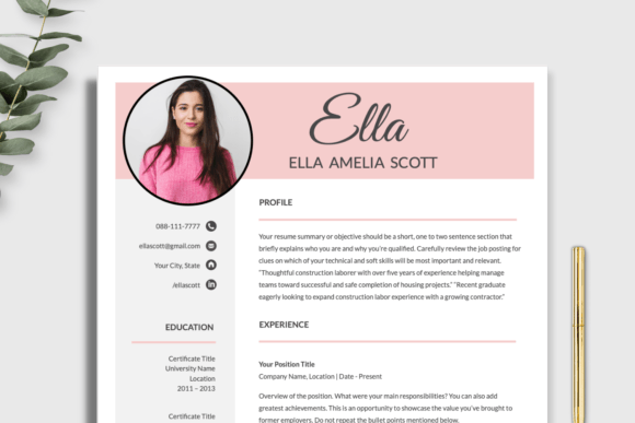 Download Sorority Resume Template with Photo - Resume template with photo Collection