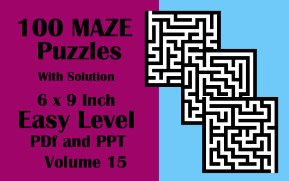 Download 100 Maze Puzzle Easy 6x9 PDF PPTX V 15 - Ppt Collection