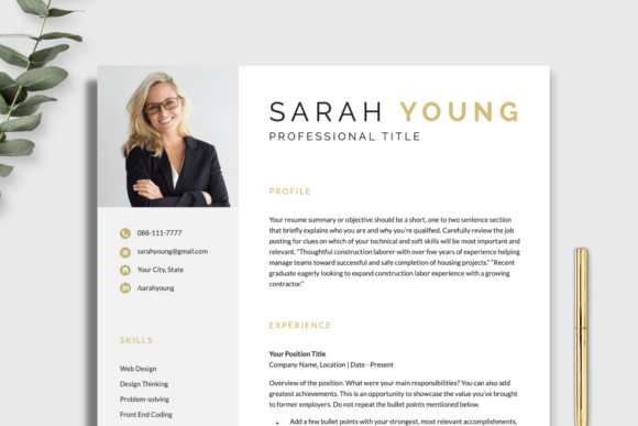 Download Resume Template with Photo, Minimalist - Resume template with photo Collection